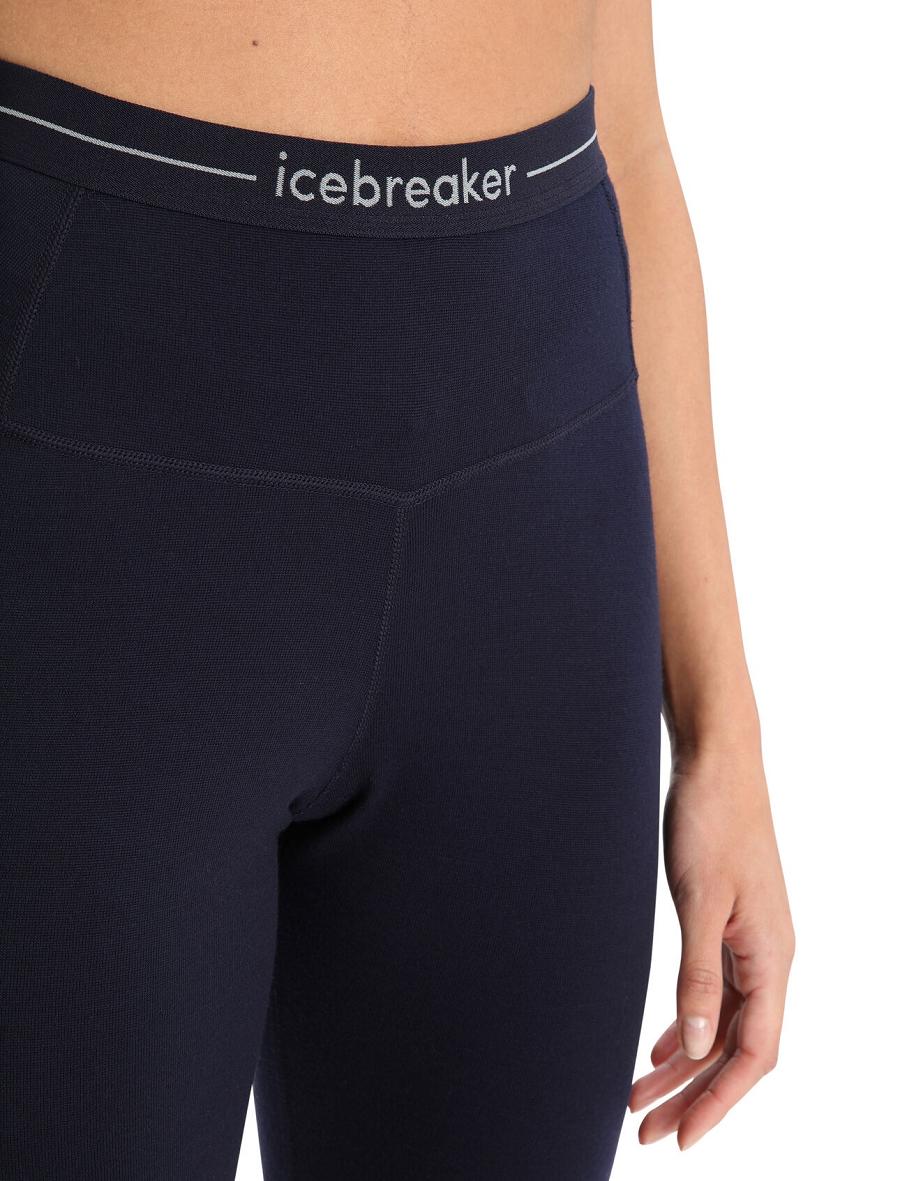 Midnight Navy Icebreaker Merino 260 Tech High Rise Women's Leggings | AU 1532KORI